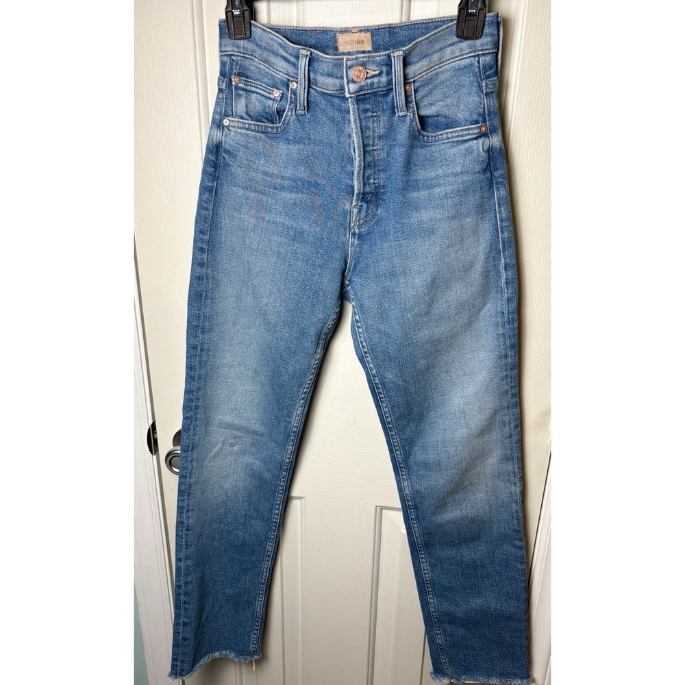Mother The Tomcat Flood Fray Flag Me Down Jeans Size 24